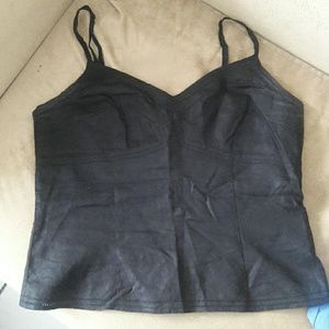 Edward Irish  black linen top